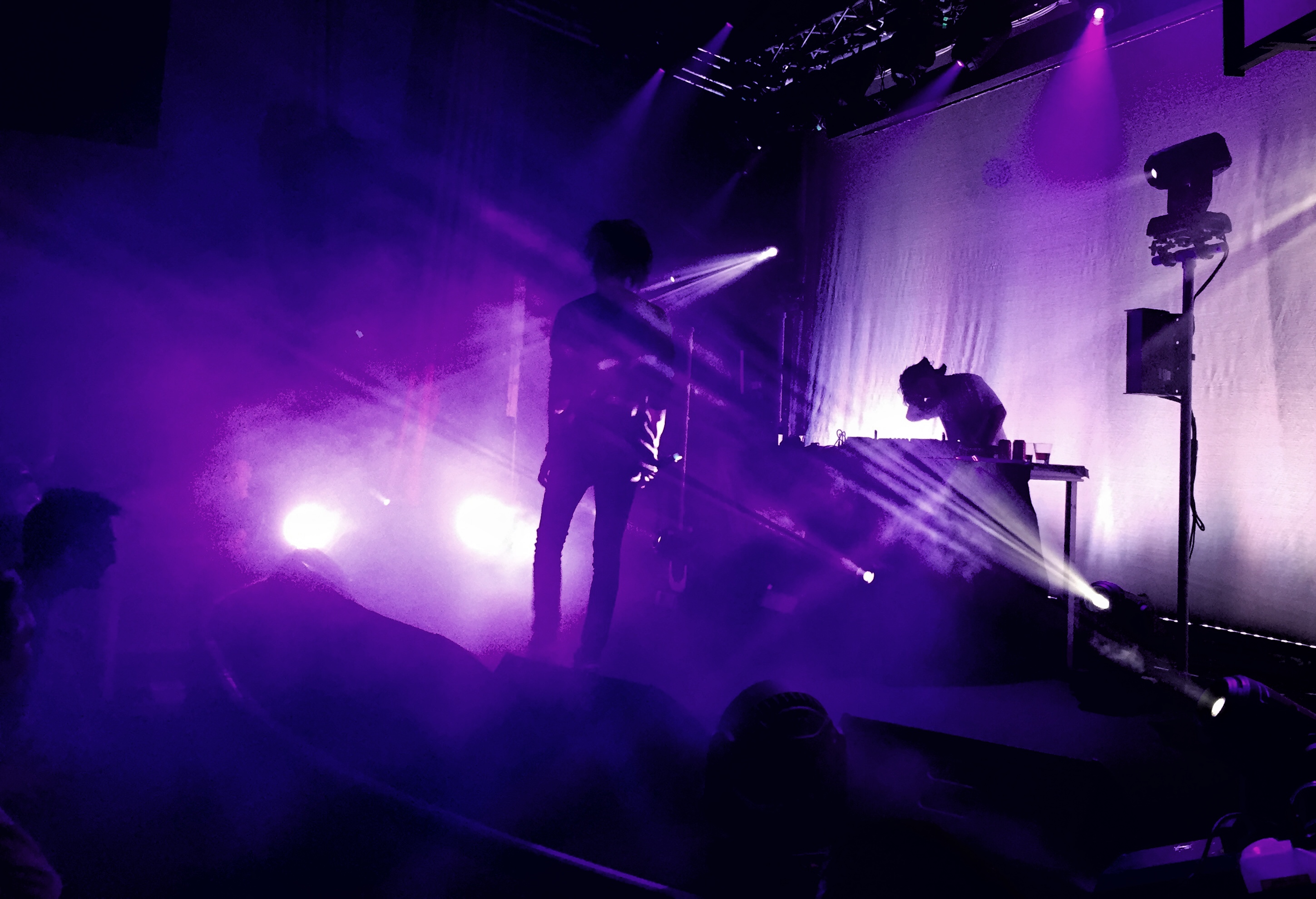 SKYWLKR on stage with Danny Brown