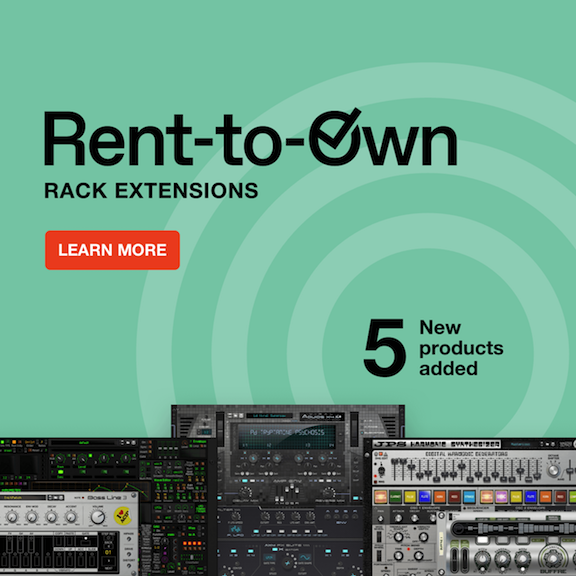 Rent-to-Own: a flexible, affordable way to expand your Reason Rack, for just $9.99/month